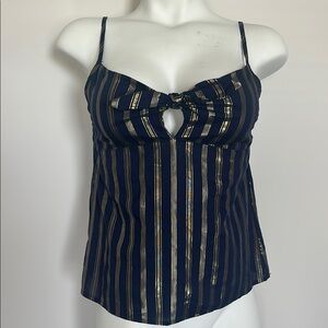 🫐NWOT🫐 Bundle 5 items @ 10$, pay only 30$ - Navy and Gold Striped Women's Top